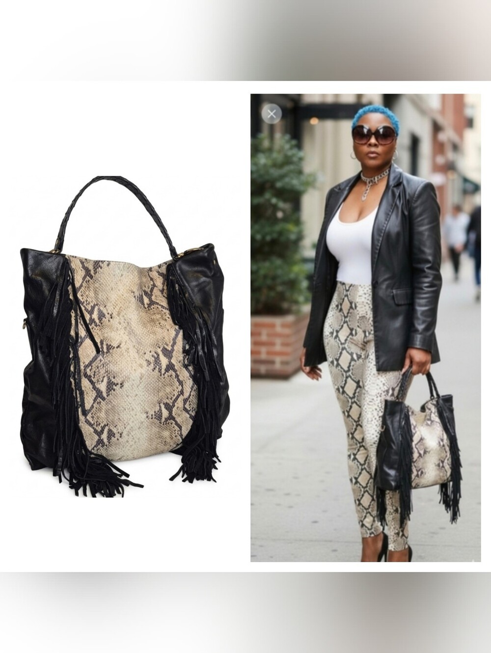 Clever Carriage Company All Leather With Fringe $685 RETAIL